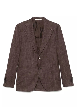 Tagliatore brooch-detail blazer - Brown