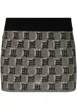 MISBHV monogram intarsia-knit miniskirt - Grey