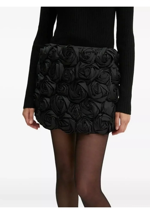 HERSKIND rose-detail mini skirt - Black