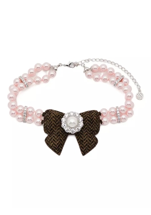 SHUSHU/TONG bow-detail necklace - Brown