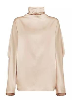 Brunello Cucinelli double silk satin blouse - Neutrals