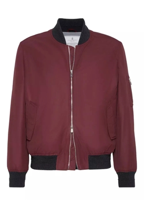 Brunello Cucinelli padded bomber jacket - Red