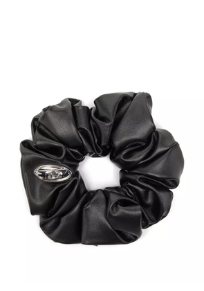 Diesel logo-plaque scrunchie - Black