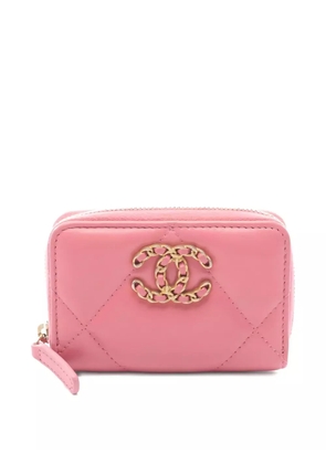 CHANEL Pre-Owned 2021 19 quilted zip wallet - Pink