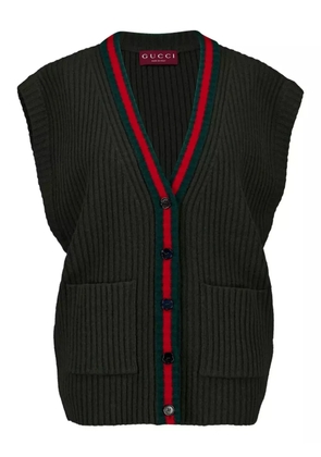 Gucci buttoned V-neck vest - Green