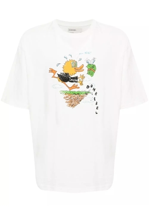 DOMREBEL Chase graphic-print cotton T-shirt - White