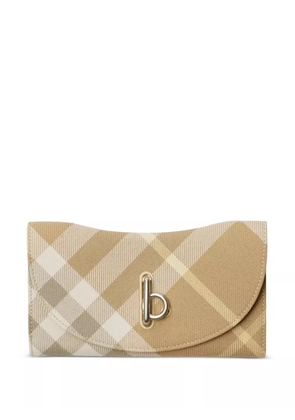 Burberry Rocking Horse checked wallet - Neutrals