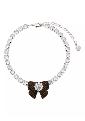 SHUSHU/TONG ribbon-embellished necklace - Brown