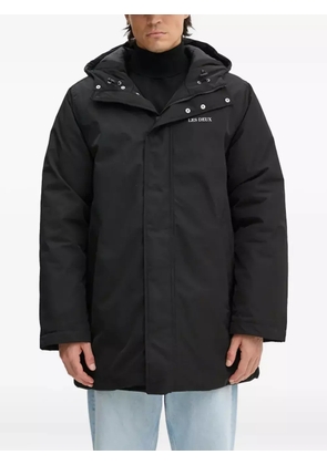 Les Deux logo-print padded coat - Black