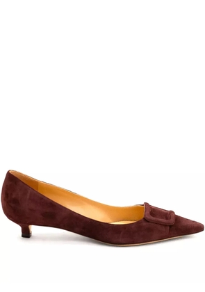 Francesco Russo 30mm buckle pumps - Purple