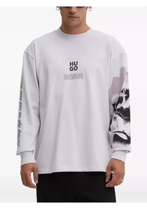 HUGO long sleeve graphic sweatshirt - Purple