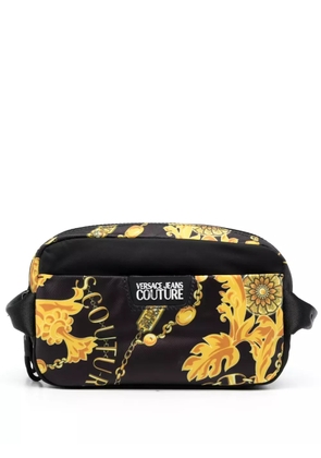 Versace Jeans Couture Chain Couture printed wash bag - Black