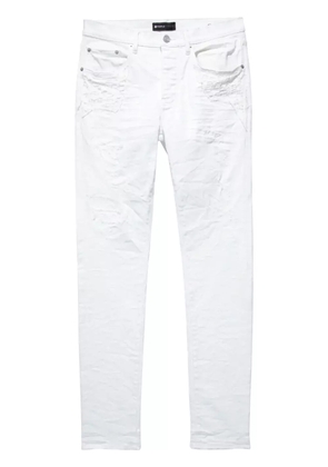 Purple Brand quilted-pockets low-rise jeans - White