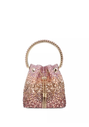 Jimmy Choo Bon Bon crystal satin bag - Pink