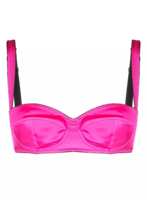 Dolce & Gabbana satin balconette bra - Pink