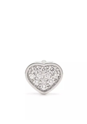 Chopard 18kt white gold My Happy Heart diamond stud earring - Silver