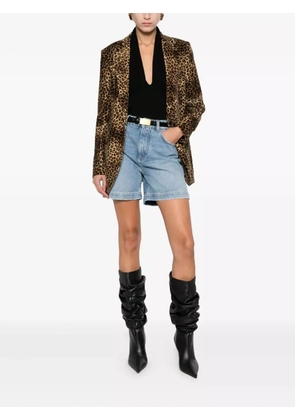 Tagliatore leopard-print blazer - Brown