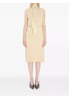 Gucci scarf-detail jacquard-pattern mini dress - Neutrals