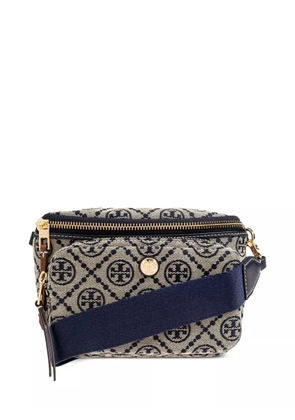 Tory Burch logo-monogram zipped mini bag - Neutrals