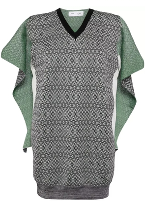 Toga geometric-intarsia vest - White