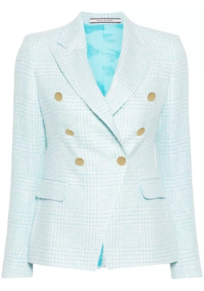 Tagliatore tweed double-breasted blazer - Blue