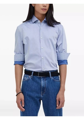HUGO patterned-cuff shirt - Blue