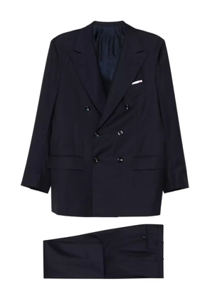 Kiton double-breasted wool suit - Blue