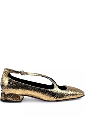 A.Bocca Two for Love criss-cross-strap pumps - Gold