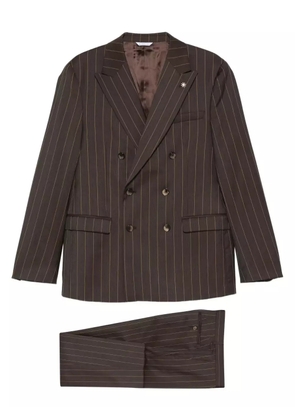 Manuel Ritz pinstriped suit - Brown