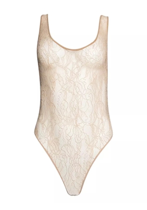 WARDROBE.NYC lace tank bodysuit - Neutrals