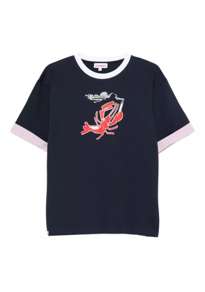 Charles Jeffrey Loverboy Turn Up lobster-print T-shirt - Blue