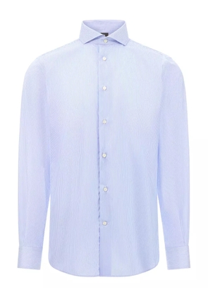 Boggi Milano striped cutaway-collar shirt - Blue
