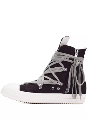Rick Owens DRKSHDW lace-up zip sneakers - Black