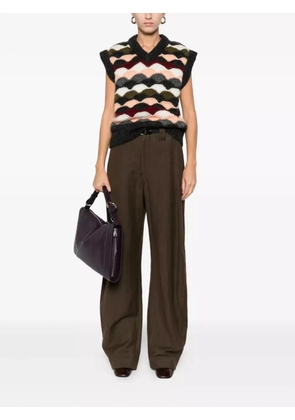 Alanui chevron knitted vest - Green