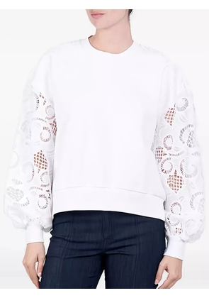 Cinq A Sept lace-sleeve top - White