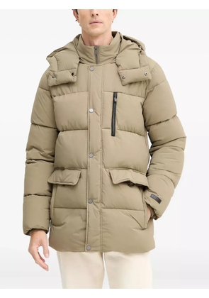 Trussardi hooded puffer coat - Neutrals