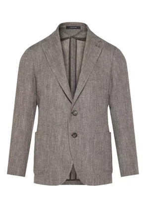 Tagliatore herringbone-pattern jacket - Grey