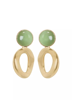 ATELIER MON cats eye oval earrings - Gold