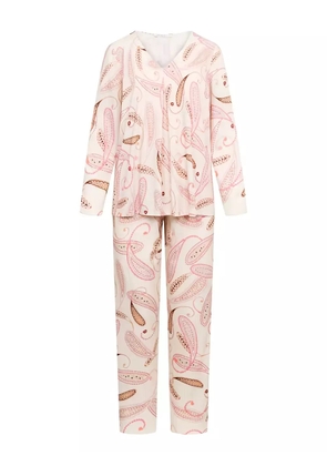 Louis Feraud V-neck paisley pajama set - Pink