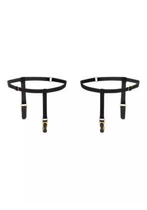 Maison Close velvet adjustable garters - Black