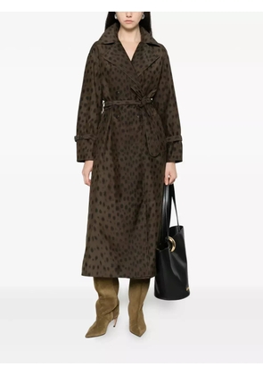Akris Punto belted animal-print coat - Brown