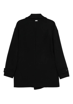 LES HOMMES logo-plaque peacoat - Black