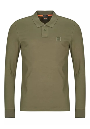 BOSS long-sleeve patch polo shirt - Green