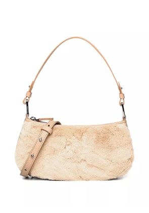 Coccinelle faux-fur shoulder bag - Neutrals