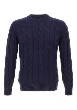 Kangra cable knit crew-neck sweater - Blue