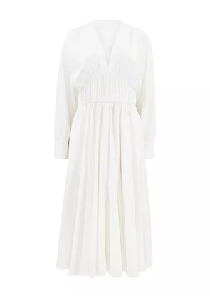 Alexis Viro V-neck gathered midi dress - White