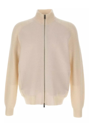 BOSS H-Hibisco zip-up cardigan - Neutrals