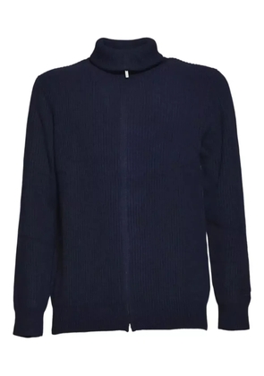 MC2 Saint Barth zip ribbed cardigan - Blue