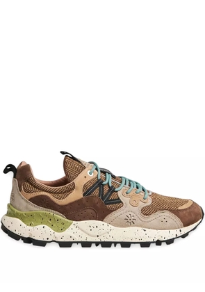 FLOWER MOUNTAIN Yamano 3 panelled sneakers - Brown