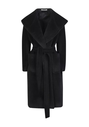 Tagliatore long-sleeve belted coat - Black